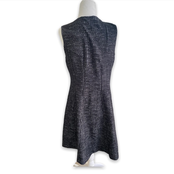 zipper front black knit midi dress ann taylor size 6 - Picture 2 of 3